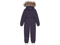 Ver de Terre flyverdragt blackberry lilla med pels- klassisk style med pels 103 bagfra